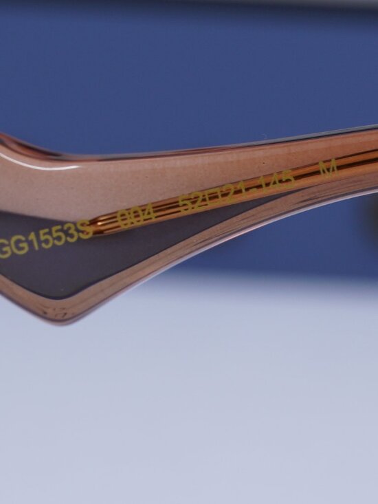 Gucci GG1553S 004 Oval Sunglasses - Amber / Brown main image 11